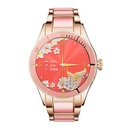 Montre Intelligente Femme Appel Bluetooth Lecteur de Musique Fréquence Cardiaque Bracelet de Sport
