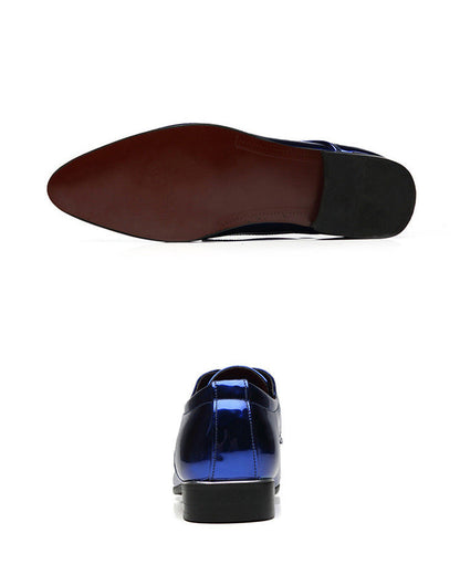 Chaussures en cuir à bout pointu britanniques pour hommes, mode, chaussures pour hommes en cuir brillant, chaussures en cuir de commerce extérieur Amazon Wish LAZADA
