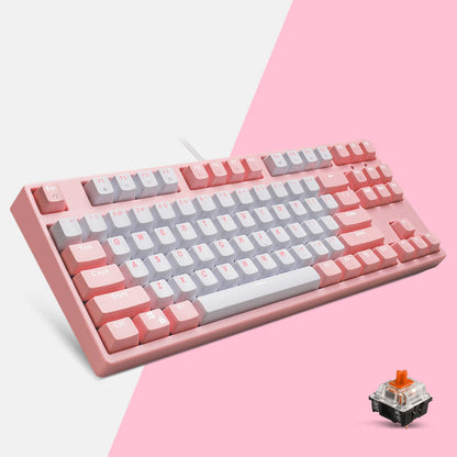Teclado mecánico para computadora de escritorio Cute Girl