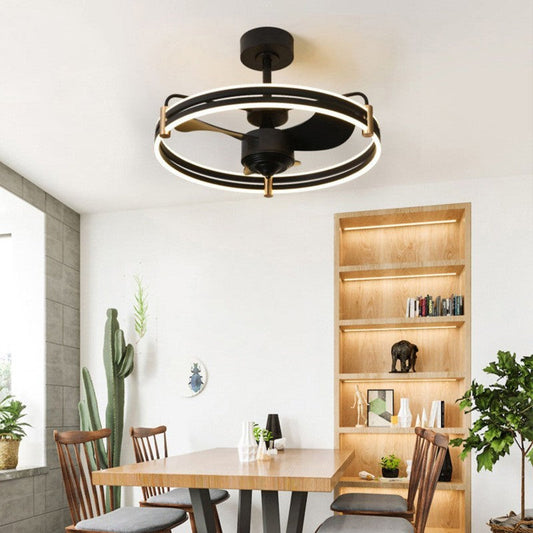 Luz de techo de dormitorio integrada con ventilador eléctrico de frecuencia variable