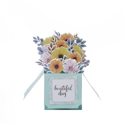Cartes de vœux 3D Fête des Mères Fleurs sculptées à la main en papier