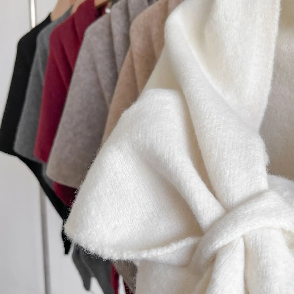 Women’s Elegant Solid Color Triangle Scarf and Casual Shawl