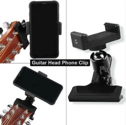 Adjustable Guitar Phone Clip Stand – Secure Smartphone Mount for Musicians, Streaming & Content Creation