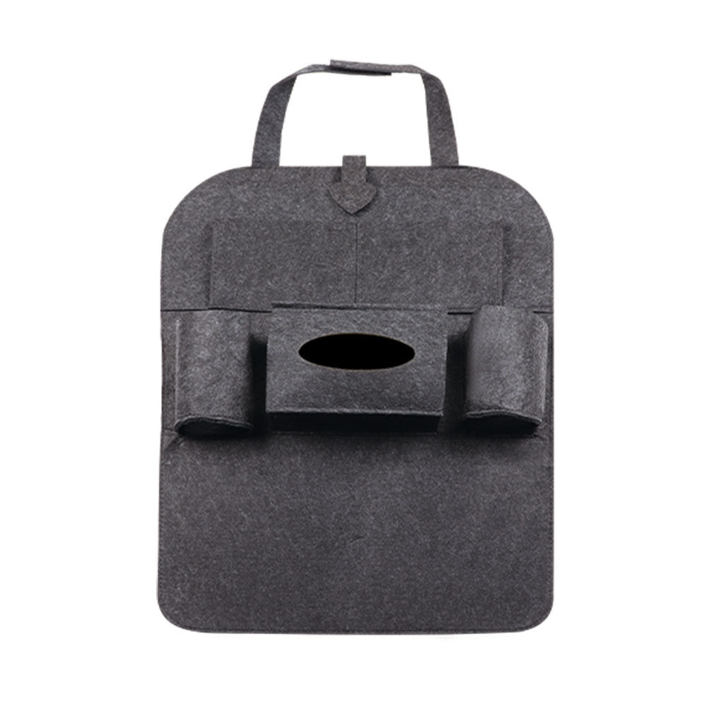 Bolsa de almacenamiento para coche, de fieltro, para la parte trasera del asiento, larga y grande