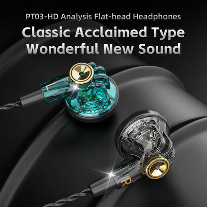 Wired Music Headset Flat Head Earbuds Computer Mobile Phone Universal