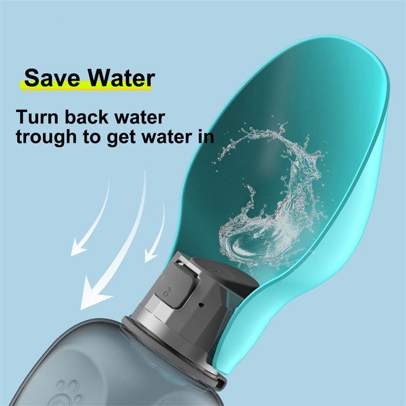 Botella de agua de 800ml para perros, portátil, de alta capacidad, a prueba de fugas, cuenco plegable para beber, para Golden Retriever, suministros para paseos al aire libre, productos para mascotas