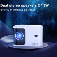 HD 720p Wireless 5G Projector - Intelligent Adjustable Trapezoidal Design for Home Entertainment