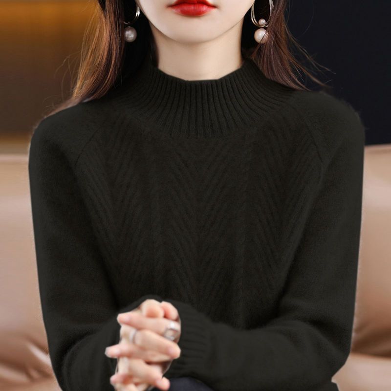 Half Turtleneck Thick Loose Pullover Sweater