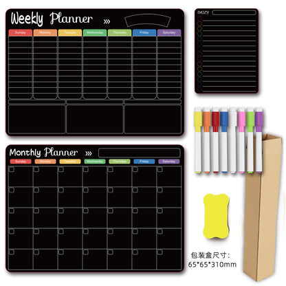 Calendar Magnetic White-board Wall Sticker Learning Schedule Refridgerator Magnets Message Board