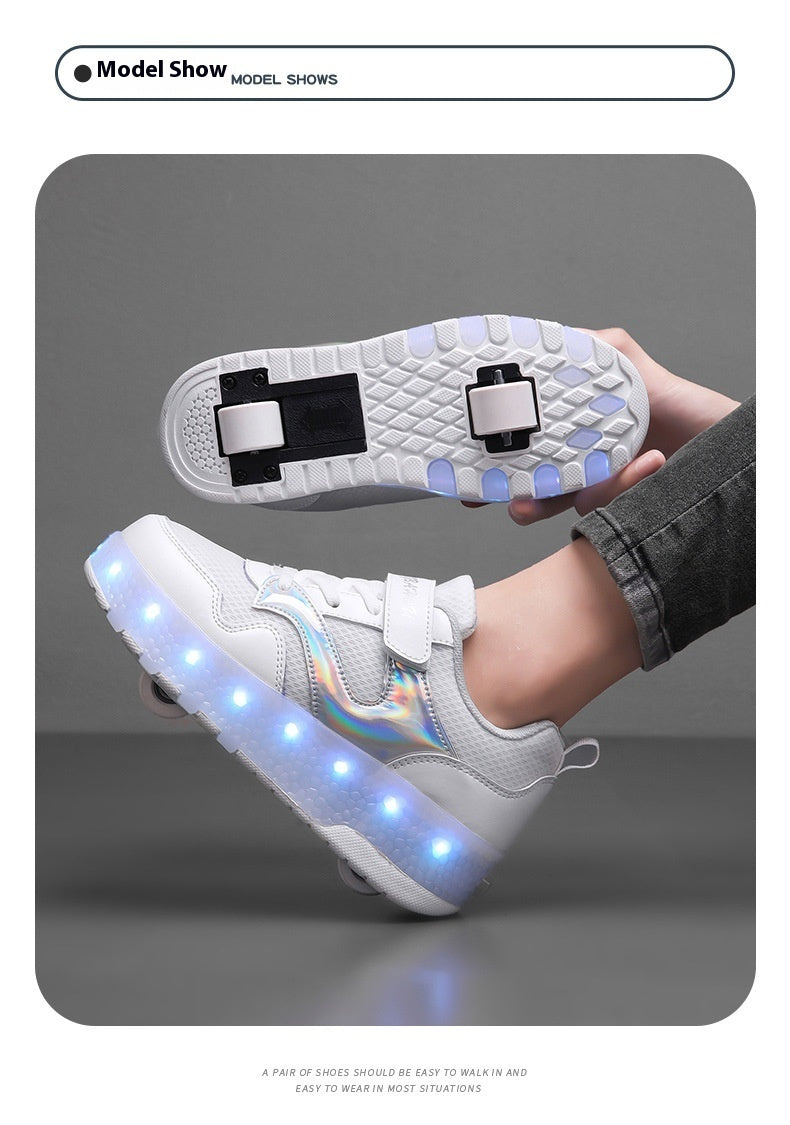 Chaussures de Skate à roulettes (deux roues) pour garçons et filles Heelys en maille