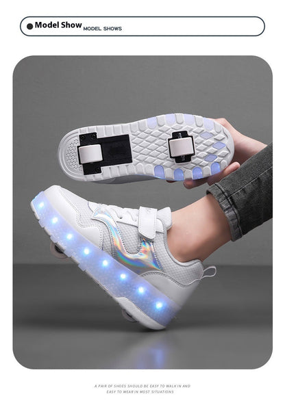 Chaussures de Skate à roulettes (deux roues) pour garçons et filles Heelys en maille