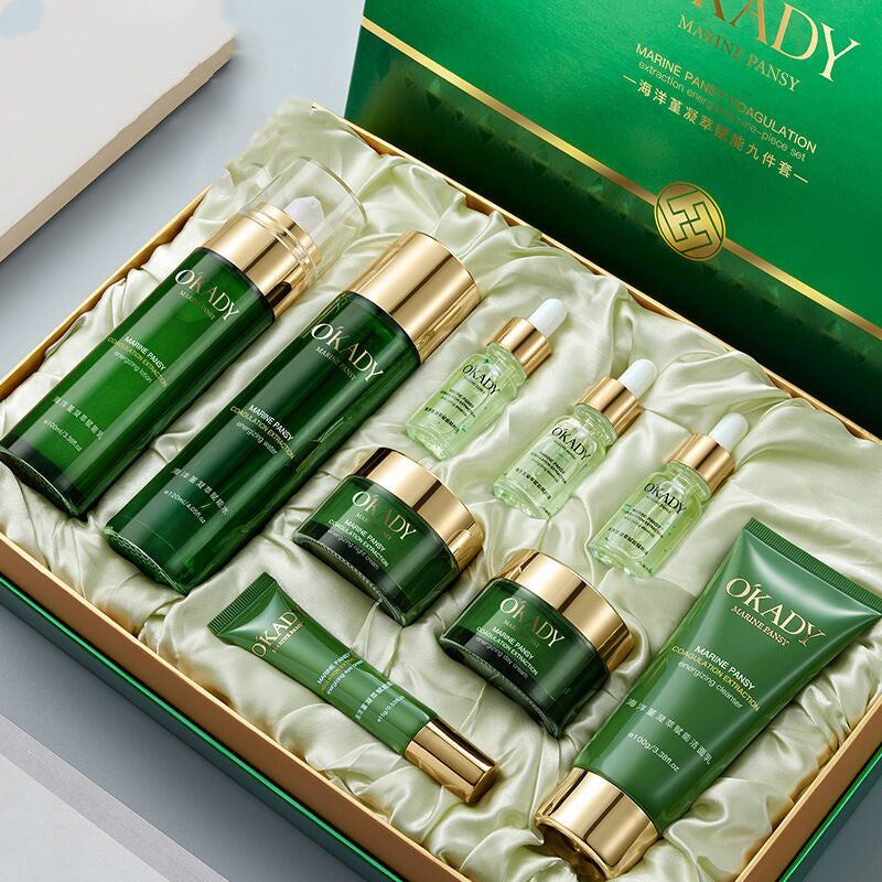 Juego de productos para el cuidado de la piel de plantas, loción acuosa, juego completo de cosméticos hidratantes