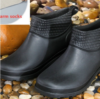 Bottes de pluie à semelle en acier, anti-écrasement et anti-perforation, type bottes en caoutchouc, chaussures aquatiques