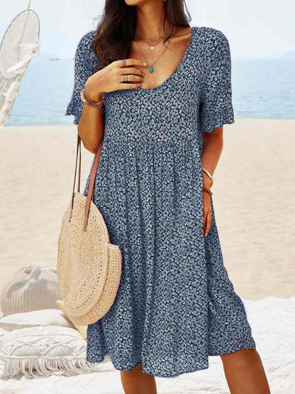 V-neck Plus Size Loose Women's Dress