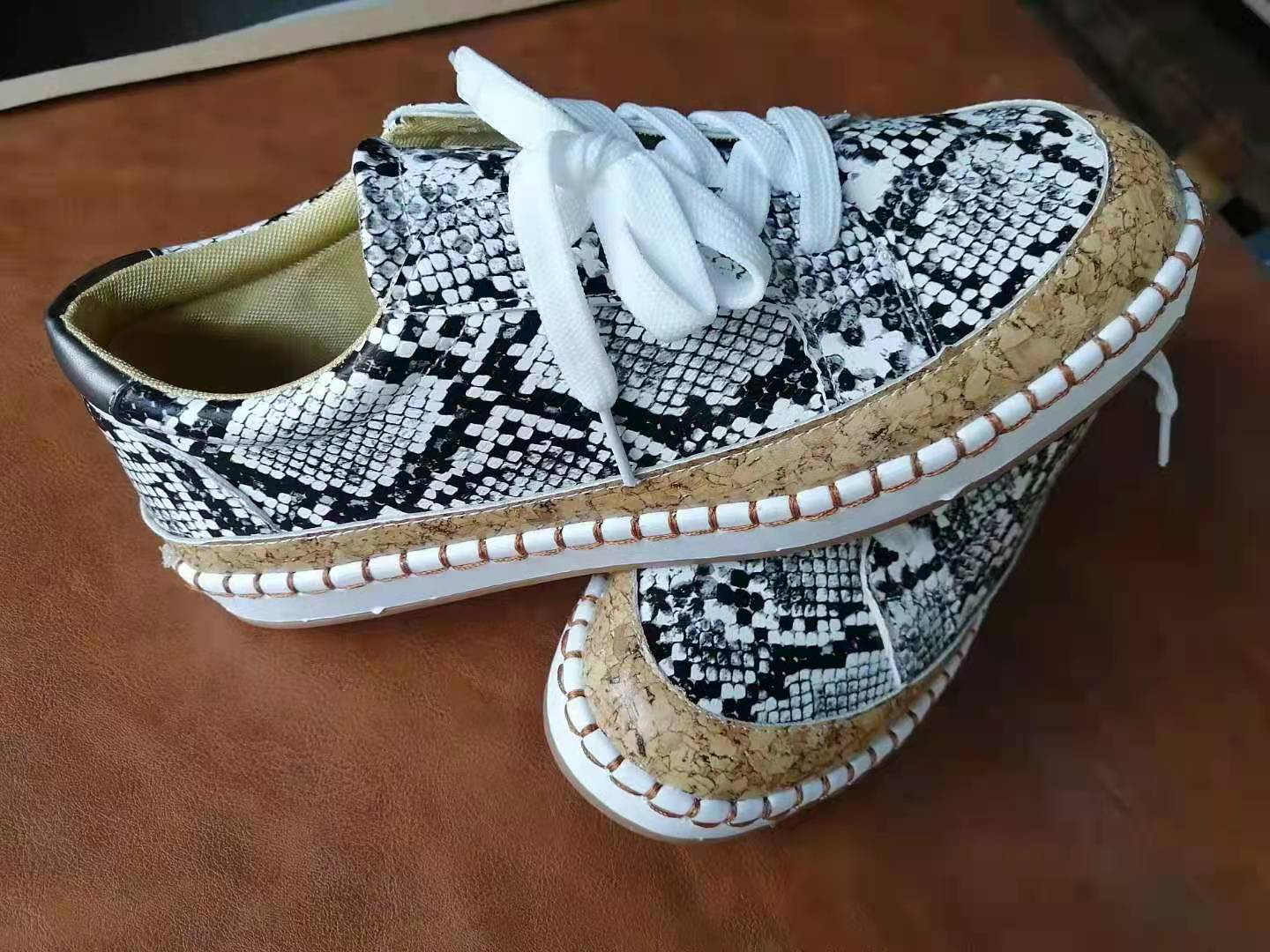 Chaussures Femme Plateforme Serpent Imprimé Mode Décontracté