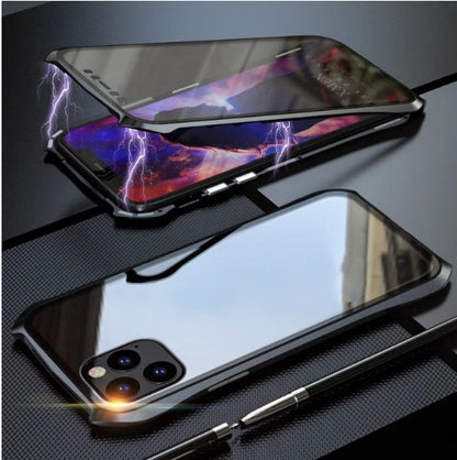 Metal Glass Magnetic iPhone 11 Case – Slim Solid Color Back Cover | 4 Colors
