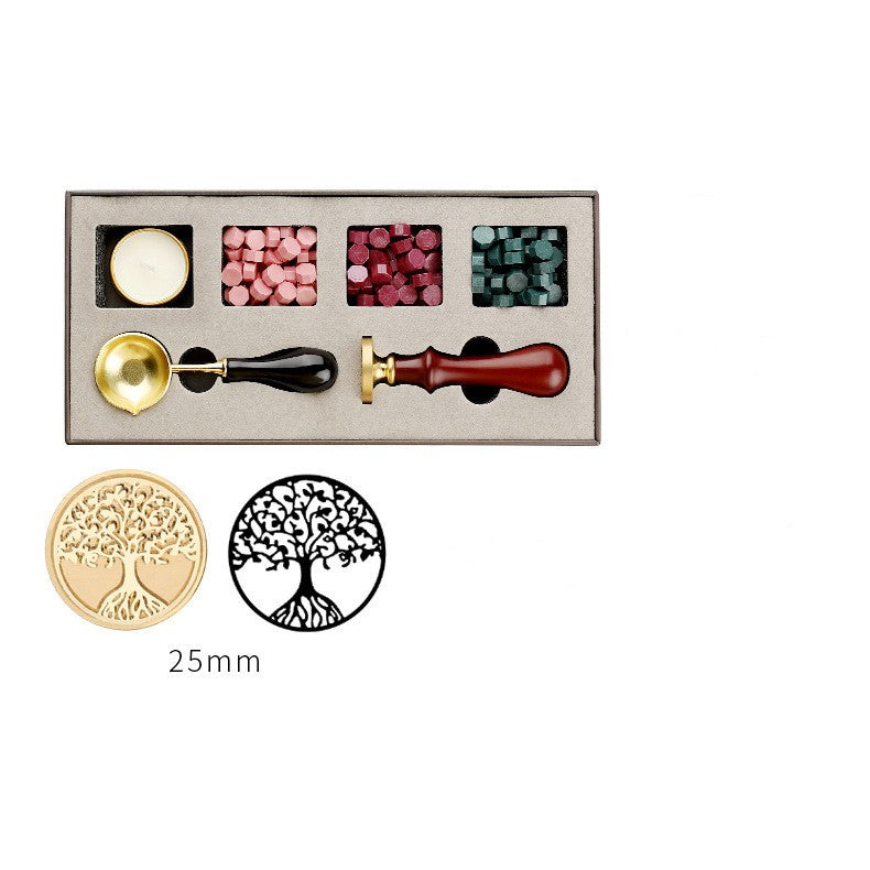 Ensemble complet de coffrets cadeaux avec tête de sceau en cire