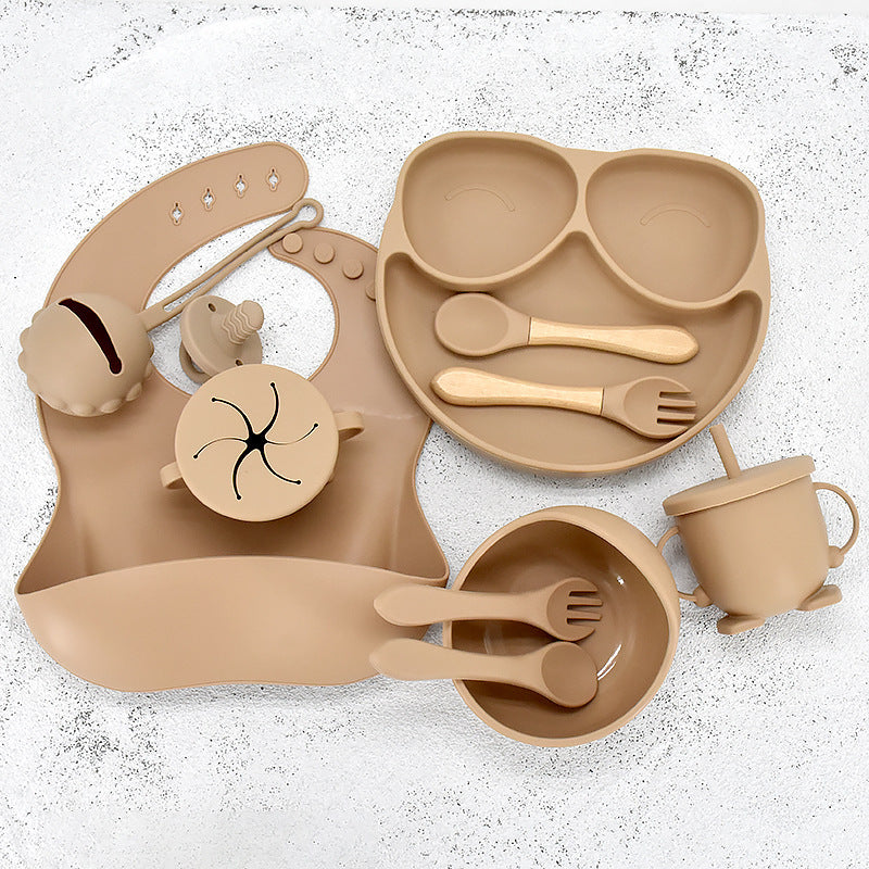 Assiette et bol d'apprentissage 11 pièces pour bébé