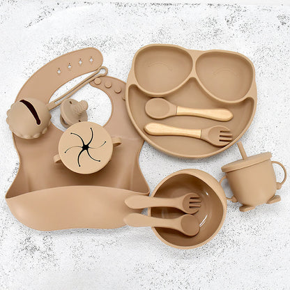 Assiette et bol d'apprentissage 11 pièces pour bébé