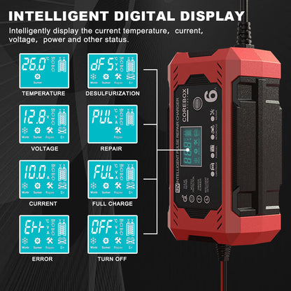 12V6A Smart Battery Charger AGM Start Stop