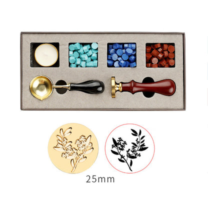 Ensemble complet de coffrets cadeaux avec tête de sceau en cire