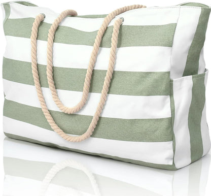 Waterproof Oversized Beach Tote Bag 20L Sandproof Zip Travel Carryall