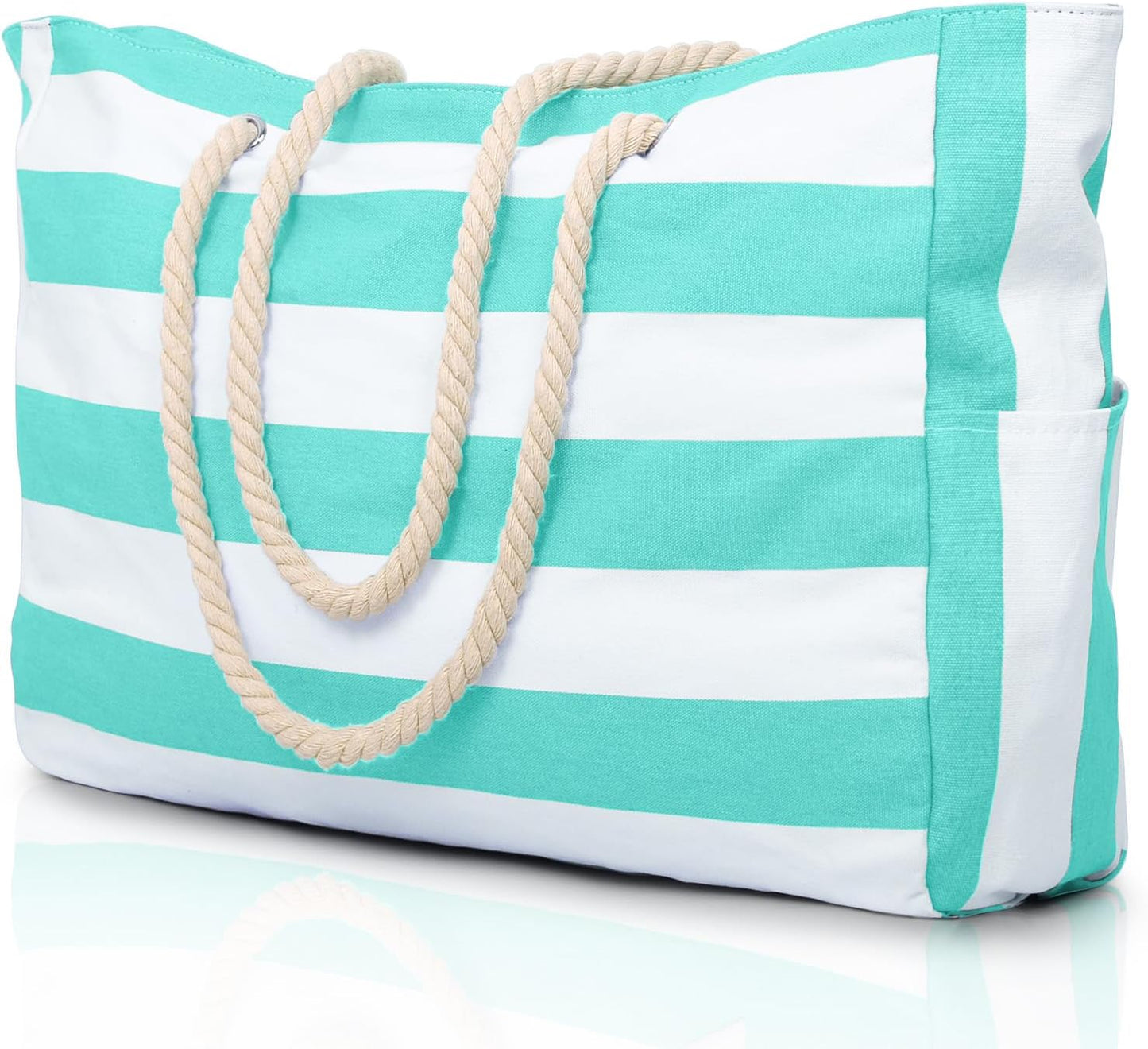 Waterproof Oversized Beach Tote Bag 20L Sandproof Zip Travel Carryall