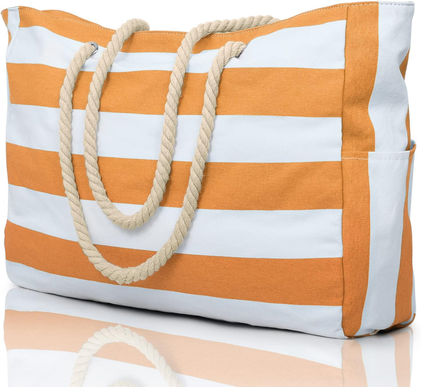 Waterproof Oversized Beach Tote Bag 20L Sandproof Zip Travel Carryall