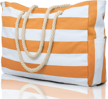Waterproof Oversized Beach Tote Bag 20L Sandproof Zip Travel Carryall
