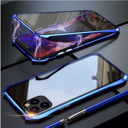 Metal Glass Magnetic iPhone 11 Case – Slim Solid Color Back Cover | 4 Colors