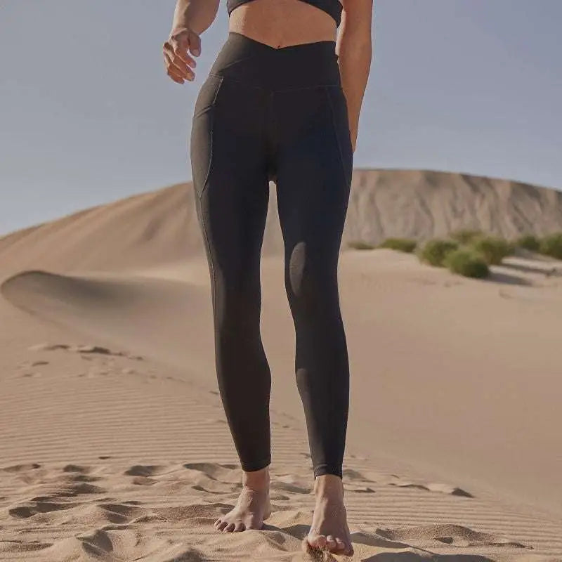 Beige Yoga Pants and Sport Coat Fitness Set
