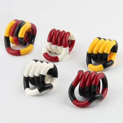 Twisted Ring Fidget Magic Trick Rope Tange Fidget Toy Creative DIY Winding Leisure Education Stress Relief Decompression Toy