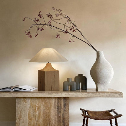 Silent Style Atmosphere Bed & Breakfast Chinese Solid Wood Living Room Table Lamp