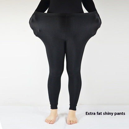 Nylon Plus-sized Plus Size High Waist Leggings