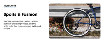 Hiland Hybrid 7-speed Road Bike