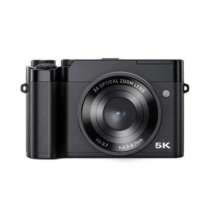Black 5K Digital Camera with 3x Optical Zoom