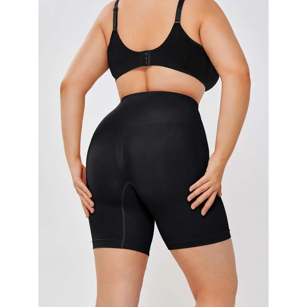 Black Casual Slim Leggings Shapewear Set