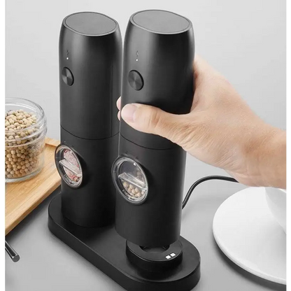 Black Electric Kitchen Household Grinder Set