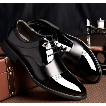 Black Patent Leather Men’s Shoes Business Dress