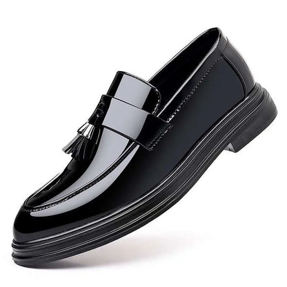 Black Patent Leather Tassel Business Formal Wear Shoes