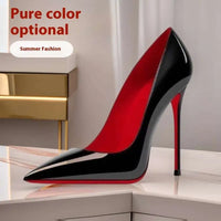 Black Patent Stiletto Pointed Toe High Heels