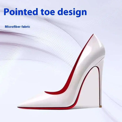 Black Patent Stiletto Pointed Toe High Heels