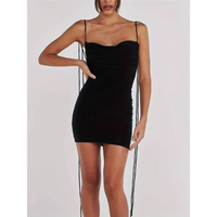 Mini-robe bustier noire Luxe Mode Femme