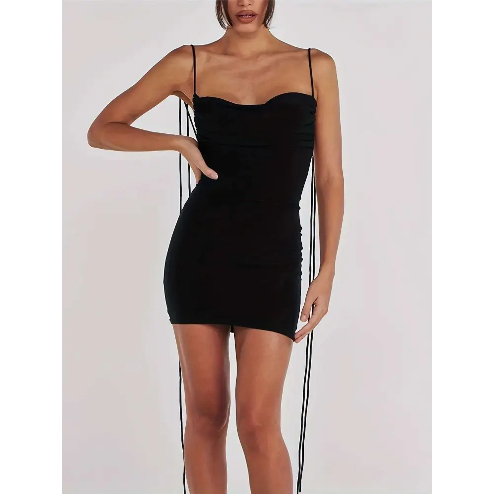 Mini-robe bustier noire Luxe Mode Femme