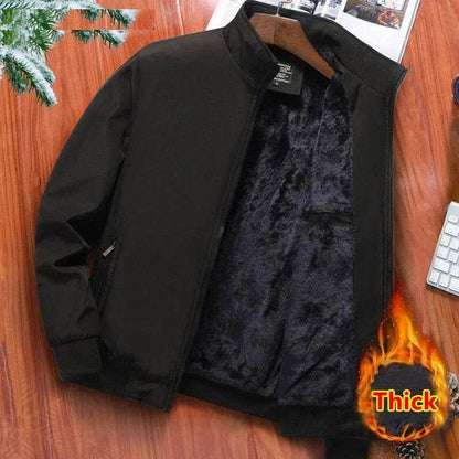 Luxury Men’s Warm Fleece Jacket – Windproof, Rainproof, and Snowproof Overcoat