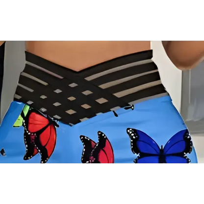 Blue Butterfly Slim Fit Pants