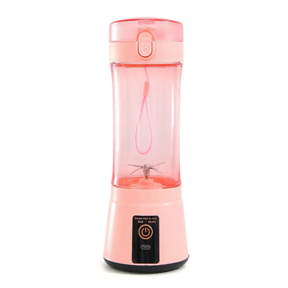 Blue Portable Electric Fruit Juicer USB Rechargeable Mixer