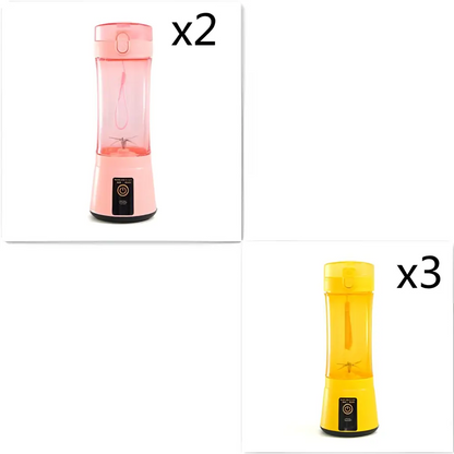 Blue Portable Electric Fruit Juicer USB Rechargeable Mixer