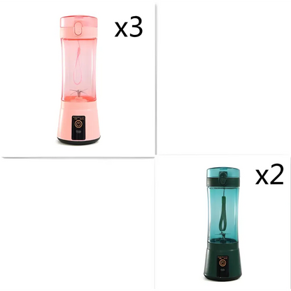 Blue Portable Electric Fruit Juicer USB Rechargeable Mixer