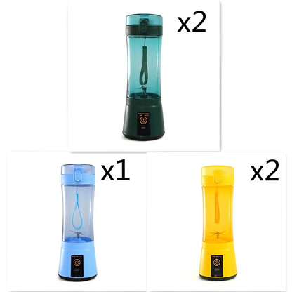 Blue Portable Electric Fruit Juicer USB Rechargeable Mixer